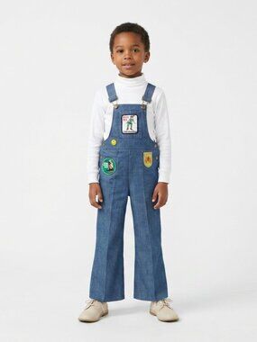 Vintage Buster Brown Denim Overalls 1970s Size 6X Disney Peter Pan Toronto Zoo